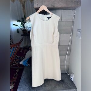 J. Crew White 100% wool dress